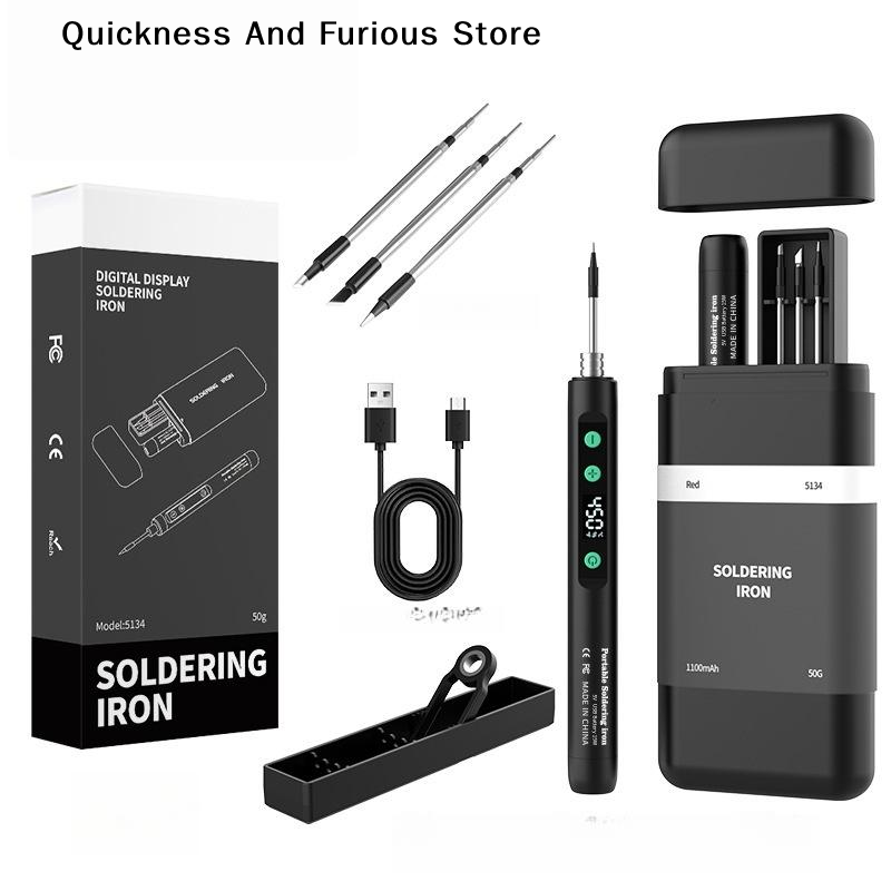 Diy Electronics Repair - 【TO】หัวแร้งบัดกรีไร้สายพร้อมระบบควบคุมอุณหภูมิอัจฉริยะ ระบบทำความร้อนเร็ว 8W ชุดบัดกรีแบบ Type-C สำหรับซ่อมอุปกรณ์อิเล็กทรอนิกส์