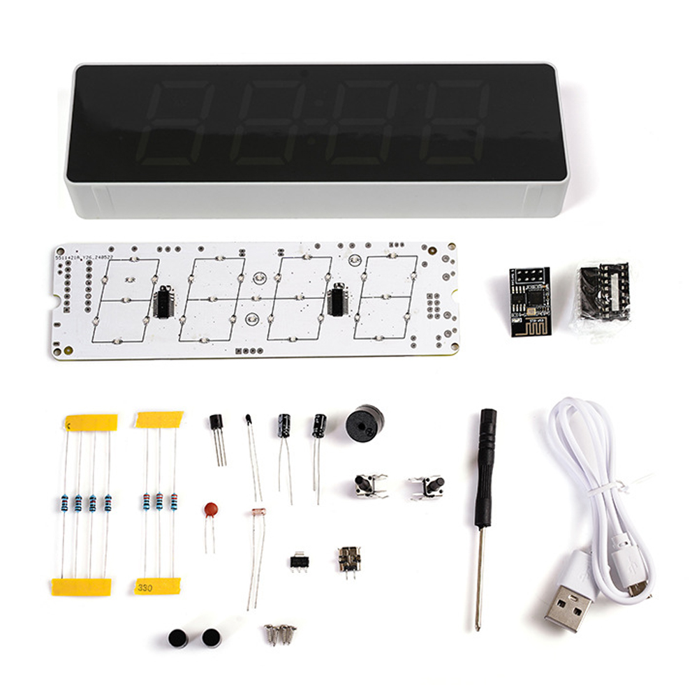 Diy Home Electronics Projects - ESP8266 IOT ชุดนาฬิกา WiFi สีสันสดใส, นาฬิกาอิเล็กทรอนิกส์อัจฉริยะ