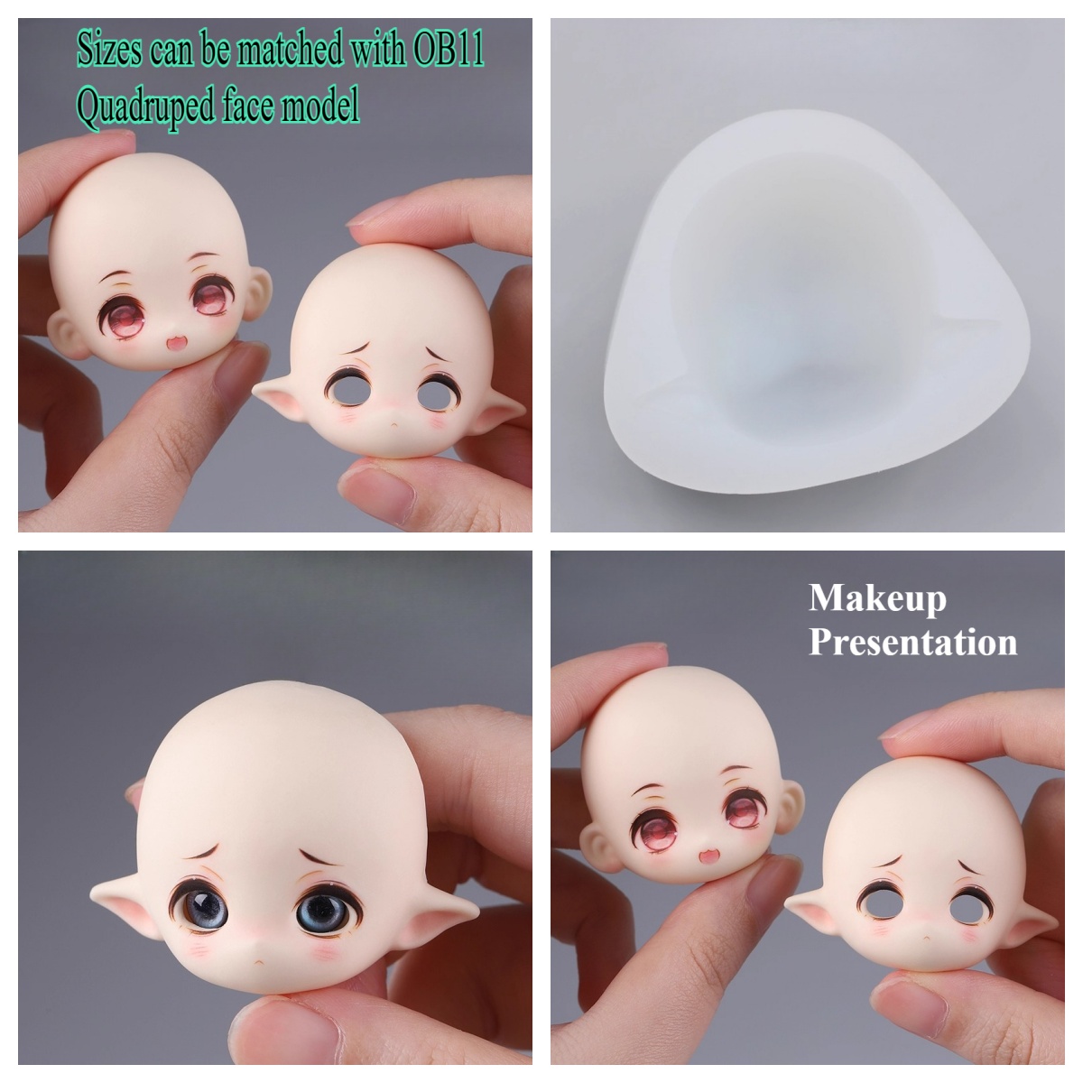 Diy Q - แม่พิมพ์ซิลิโคนสำหรับทำหูเอลฟ์แบบ Q Style สำหรับงาน DIY ทำจากดินน้ำมันอัลตร้าไลท์
