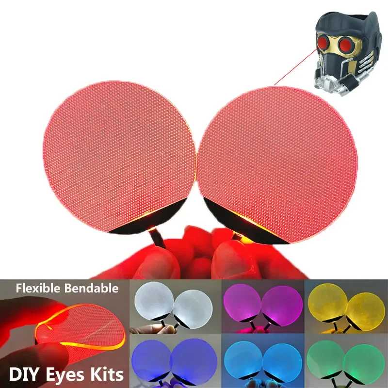 Diy Halloween Electronics - ชุดไฟ LED สำหรับดวงตาฮาโลวีนทรงกลมยืดหยุ่นยืดหยุ่นได้สำหรับคอสเพลย์สตาร์ลอร์ดหน้ากากชุดไฟตัดหมอกตาของขวัญ