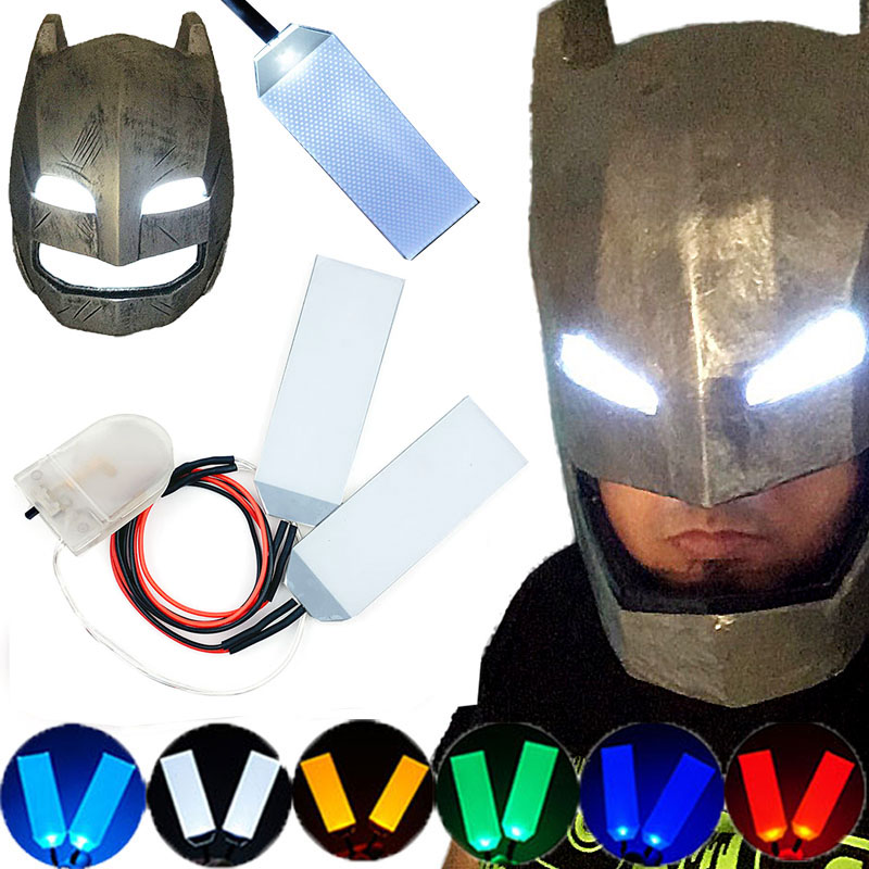 Diy Halloween Electronics - ชุดอุปกรณ์ทำหน้ากากฮาโลวีนแบบ DIY พร้อมไฟ LED สำหรับคอสเพลย์หมวกบรูซ หน้ากากไฟตาสีขาว