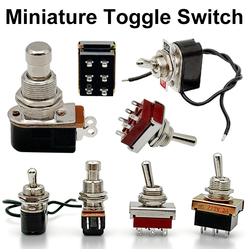 Diy Electric Guitar Electronics - สวิตช์แบบกด SPST ขนาด 12 มม. แบบโยกพร้อมสายไฟ