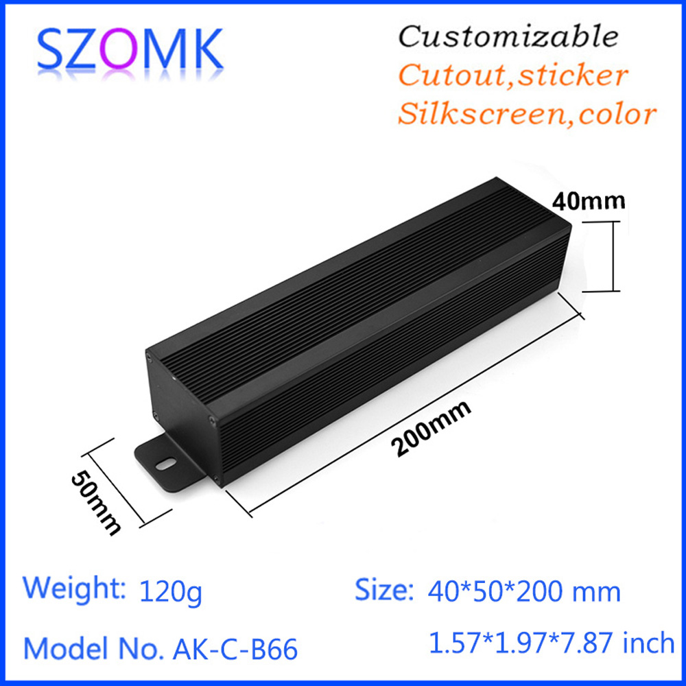 Diy Electronics Box - กล่องอะลูมิเนียมขนาด 40*50*200 มม. 1 ชิ้น กล่อง