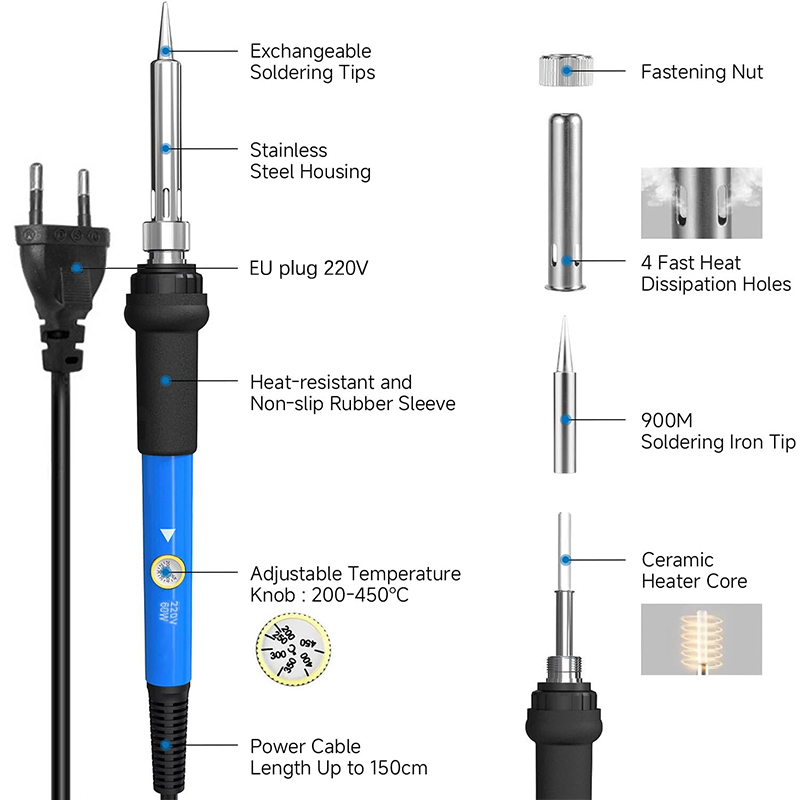 ชุดหัวแร้งปรับอุณหภูมิได้ 220V - Soldering Iron Kit บทวิจารณ์และราคา