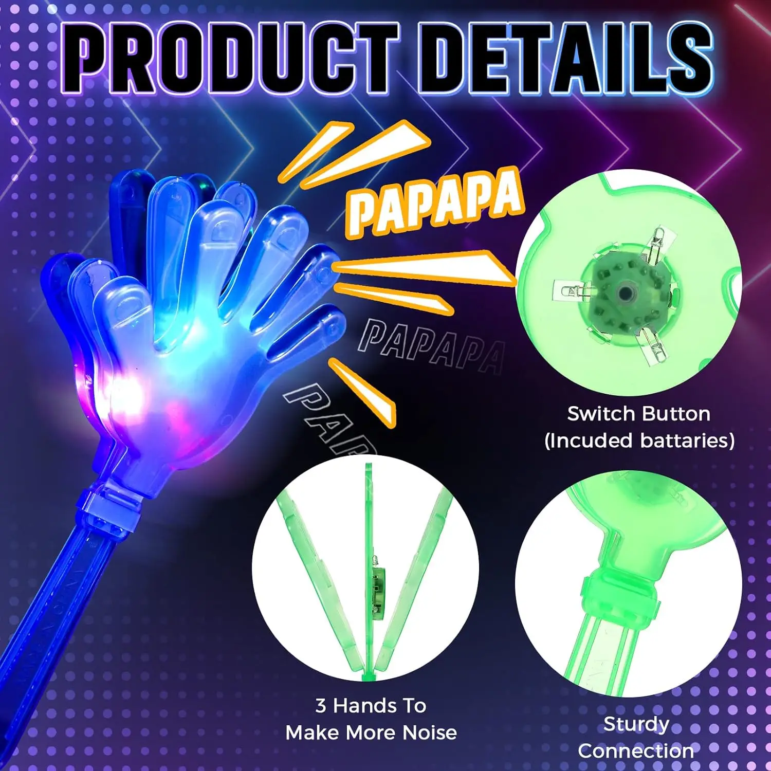 12pcs Hand Clappers Light up L - Diy Halloween Electronics บทวิจารณ์และราคา