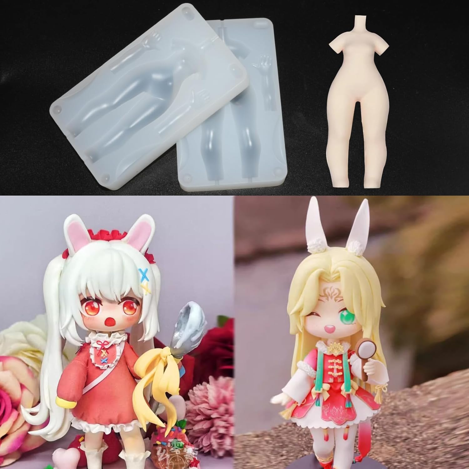 แม่พิมพ์ซิลิโคนรูปตุ๊กตาการ์ตู - Diy Q บทวิจารณ์และราคา
