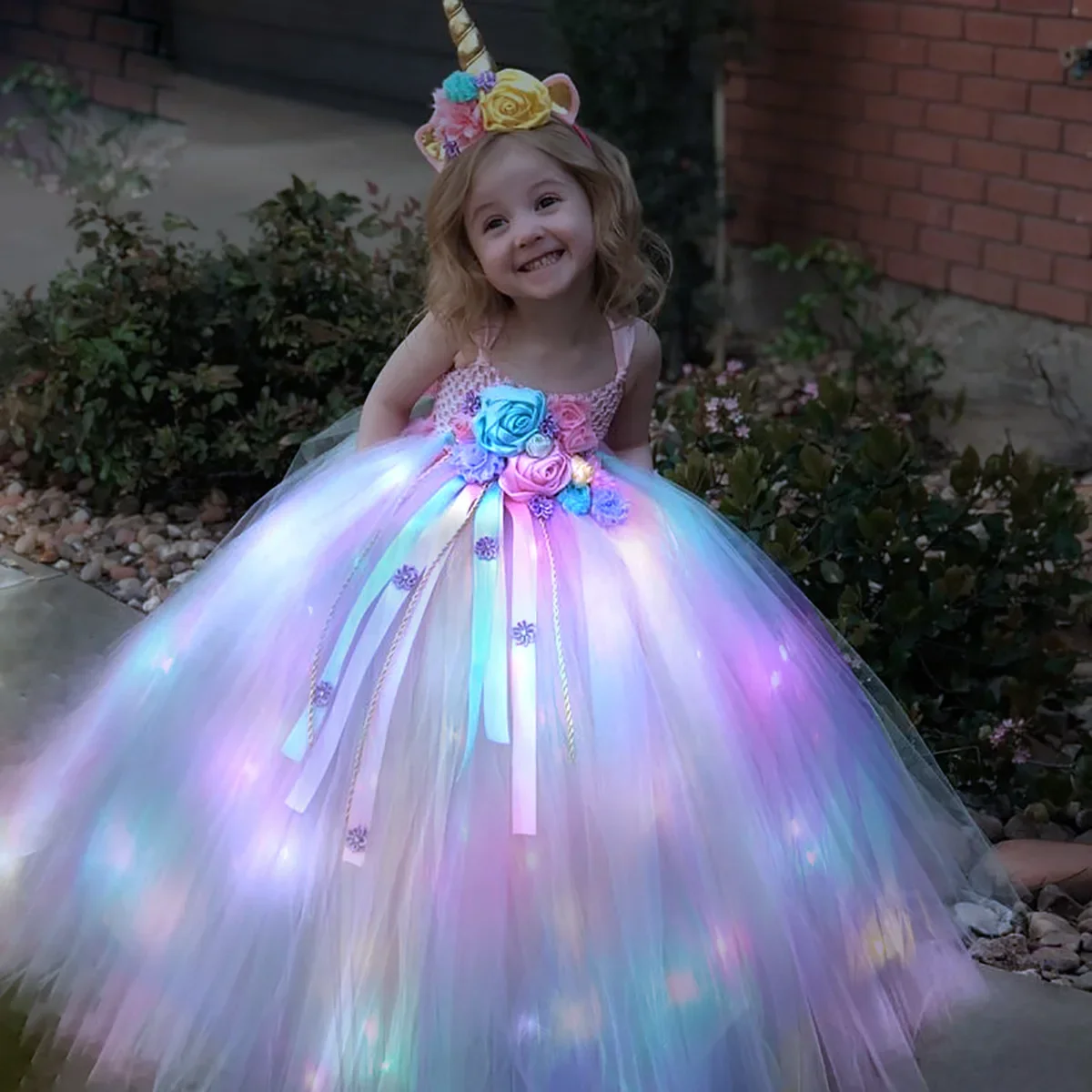 สาวยาว LED Unicorn Tutu ชุดสาว - Diy Halloween Electronics บทวิจารณ์และราคา